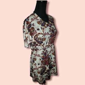 💖LILDY Angle Sleeve Tie Blouse (Size Lg/XL)